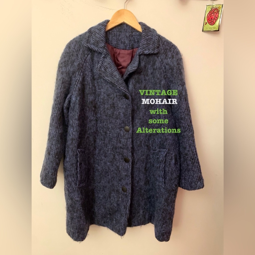 ⭐️NEW PRICE⭐️True Vintage Mohair Coat with some updates fits up to US 14 - Picture 2 of 15